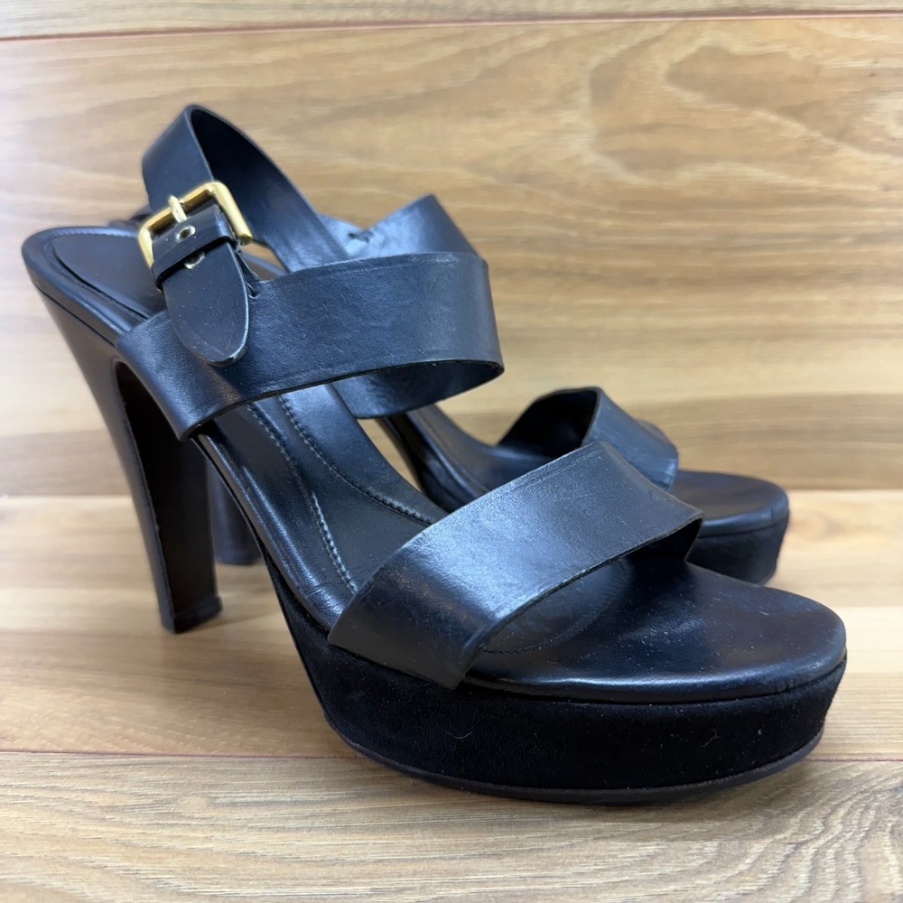 Yves Saint Laurent YSL Platform Heels Womens 10 EU 40 Y2K Slingback Sandals - Picture 3 of 11